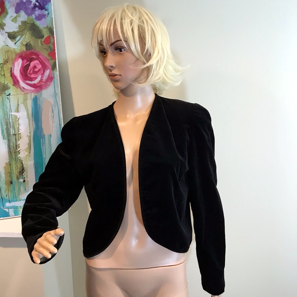 Cullinane sz 6 open front velvet jacket [VINTAGE]